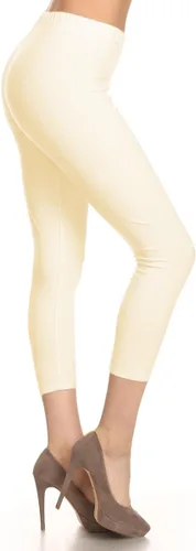 Vista 79 de Leggings Depot NCL27 pantalones capri para yoga de algodón premium suave Negro
