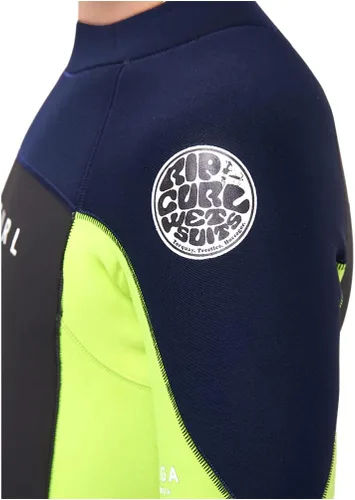 Vista 2 de Rip Curl Niños Omega 0.079 in Back Zip Shorty Traje De Neopreno 113BSP - Azul Marino