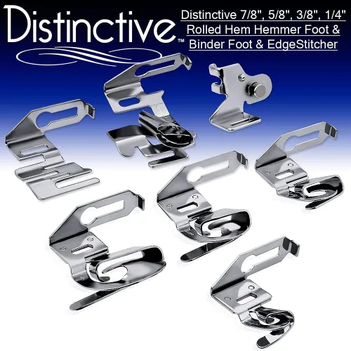 Vista 5 de Distinctive 1 – 4 (cuarto de pulgada) Quilting máquina de coser prensatelas para guía de borde con – Compatible con todos los vástagos Snap-On