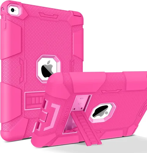 Vista 10 de BENTOBEN Funda para iPad Air 2, híbrida a prueba de golpes, con función atril, resistente a los golpes, a prueba de caídas, para iPad Air 2