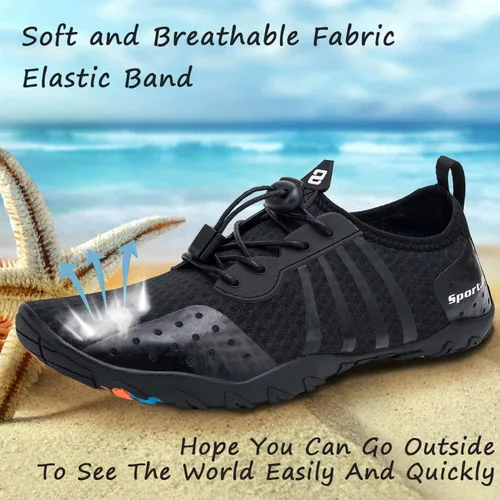 Vista 3 de YALOX - Zapatos de agua de secado rápido para hombre y mujer, para exteriores, proporcionan una sensación de ir descalzo, para usarlos en la playa