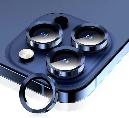 Vista 27 de Protector de lente de cámara para iPhone 17/16/16 Plus, Vidrio templado de metal Cubierta individual de lente de cámara [Anti-caída] Compatible