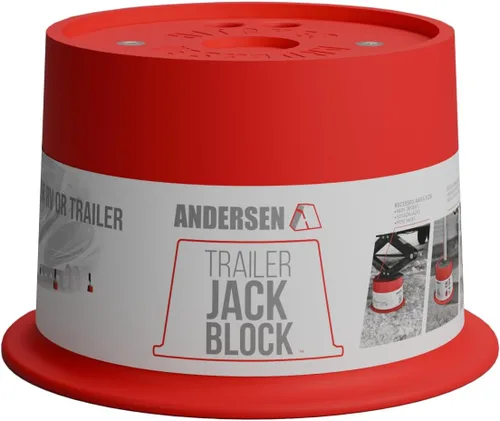 Vista 3 de Andersen Hitches Kit combinado de bloque Jack Block con bloque de 4 pulgadas de 8 pulgadas y sistema de nivelación y entrada de autocaravana Clean