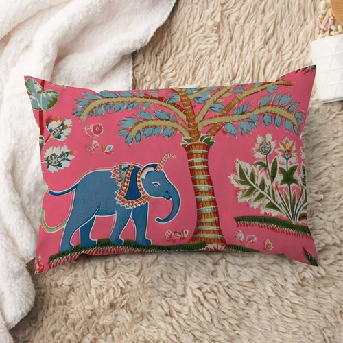 Vista 26 de ArogGeld Funda de cojín lumbar asiática de estilo chinoiserie, de lino marrón, pájaro y flor, funda de almohada asiática para sala de estar, A-6