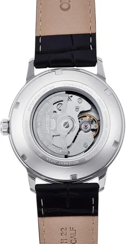 Vista 6 de ORIENT Reloj de pulsera automático japonéscuerda manual Symphony IV, Azul, Correa de cuero