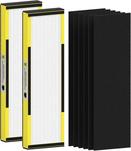 Vista 15 de Filtro B de repuesto HEPA transparente de humo compatible con AC4825 AC4300 AC4800 AC4900 AC4850, 2 filtros HEPA verdaderos y 6 prefiltros de carbón