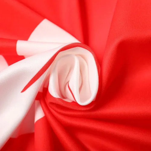 Vista 7 de Vestido de cosplay para mujer, vestido rojo de manga corta hasta la rodilla, vestido de fiesta de noche, vestido rojo lilo, Rojo
