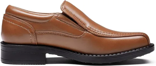Vista 3 de Bruno Marc Zapatos de vestir para niños, mocasines sin cordones para boda