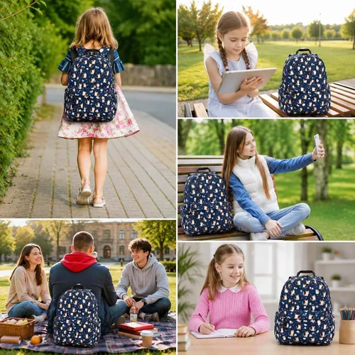 Vista 9 de Leaper Mochila kawaii para laptop para niñas y niños, mochila de viaje para niños, mochila escolar linda para la universidad
