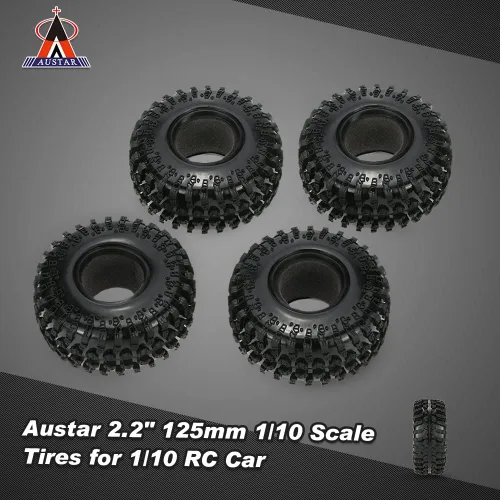 Vista 2 de Goolsky 4 neumáticos Austar 2.2 "4.921 in 1 10 escala para 1:10 RC4WD D90 Axial SCX10 RC Rock Crawler