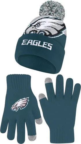 Vista 20 de Ultra Game Adults NFL Official Super Soft Winter Beanie Knit Hat With Warm Touch Screen Gloves Color del equipo 1