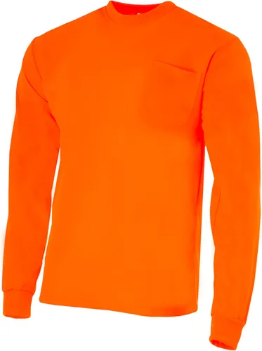 Vista 7 de JORESTECH Camiseta de trabajo de manga larga de visibilidad brillante de seguridad con bolsillo en el pecho, tela que absorbe la humedad