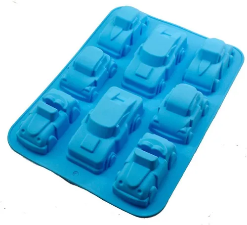 Vista 7 de Molde de silicona con forma de coche para hornear antiadherente, fondant de pastel y herramienta de chocolate, fácil de desmoldar, galletas