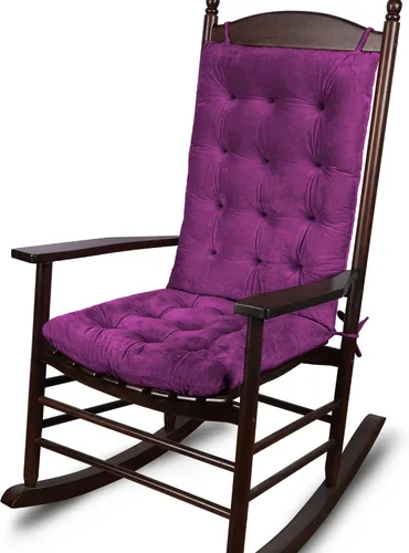 Vista 11 de ELFJOY Cojines para silla mecedora copetudo con respaldo alto y cojín de Negro