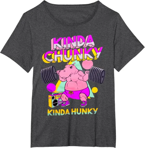 Vista 23 de Kinda Chunky Kinda Hunky, camiseta de gimnasio para culturismo, Negro
