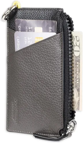 Vista 4 de Cole Haan Grand Series - Cartera de cuero con cremallera y llavero para hombre