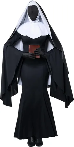 Vista 4 de Disfraz de monja gótica de Halloween para adultos de Bad Habit