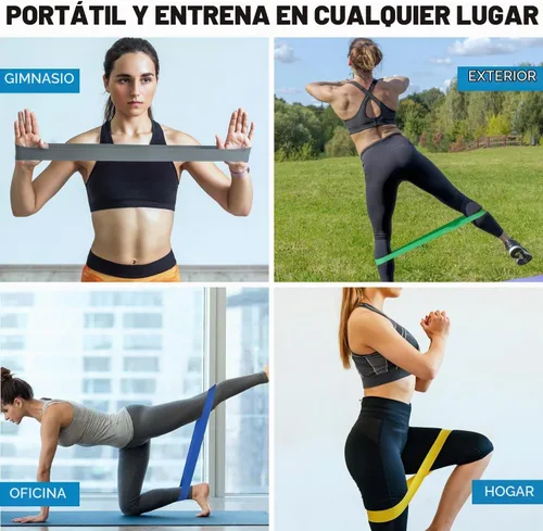 Vista 5 de Resistance Loop Exercise Bands for Working Out, Fitness Elastic Bands, Workout Bands for Home Gym, Stretching, Yoga, Pilates, Physical Therapy