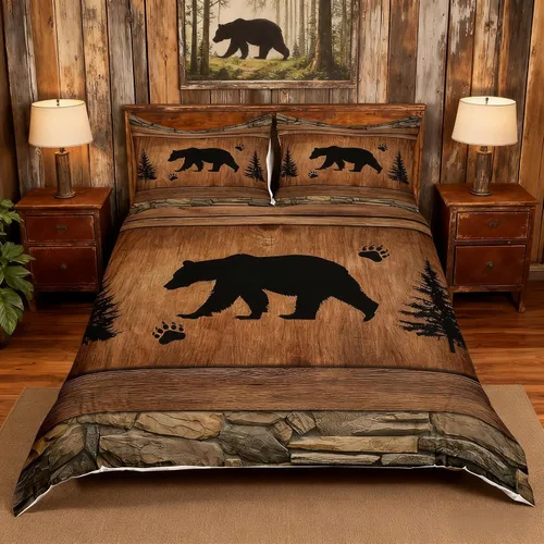 Vista 39 de Manfei Juego de funda de edredón de camuflaje de animales marinos, tamaño individual, juego de ropa de cama de camuflaje de tiburones y ballenas