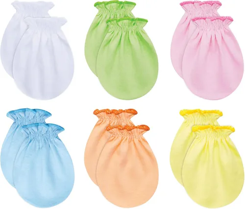 Vista 7 de RATIVE Manoplas para bebé sin arañazos, guantes suaves para recién nacidos Set de regalo de manga larga de 0.0-19.7 ft