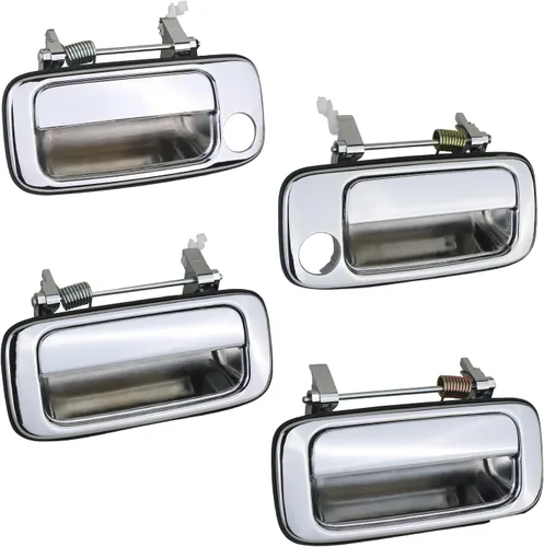 Vista 8 de Osompar Manija exterior izquierda para puerta delantera izquierda cromada compatible con Toyota Land Cruiser 80 Series LC80 FJ80 FZJ80 1990-1998