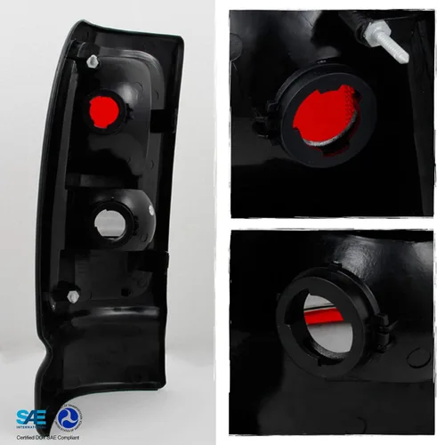 Vista 2 de Dodge Ram 1500/2500/3500 repuestos de luces de freno traseras izquierda + derecha para pickups/camiones. OE Factory Style Chrome Housing Red