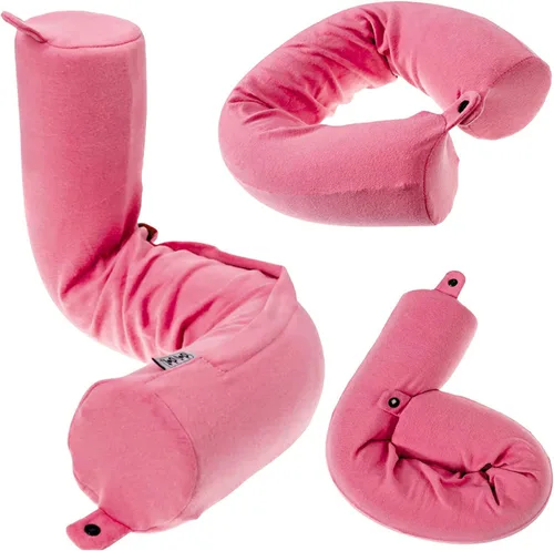 Vista 12 de Dot&Dot Almohada de viaje de espuma viscoelástica para aviones - Almohada de viaje para dormir - Almohada de avión para soporte cervical - Almohada