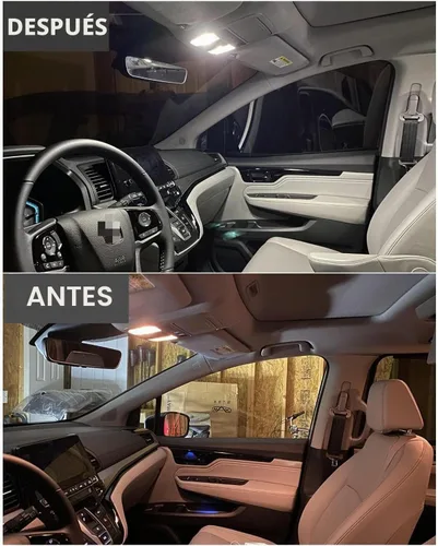 Vista 7 de Paquete de bombillas LED blancas compatibles con Honda Odyssey 2011 2012 2013 2014 2015 2016 2017 Honda Odyssey Luz de domo de mapa interior + luz