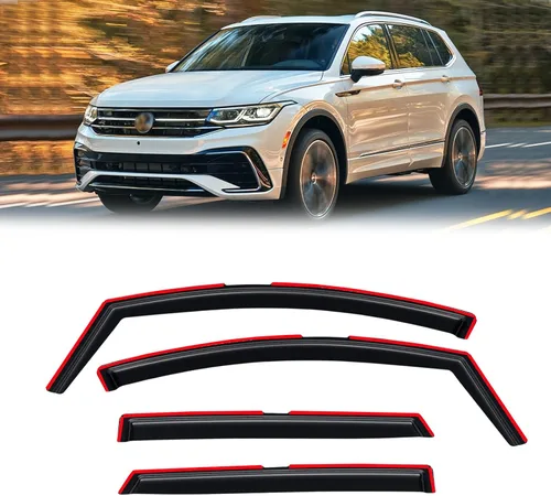 Vista 39 de Protectores de lluvia en canal para Jeep Grand Cherokee L 2021-2026, protectores de visera de ventana, deflector de ventilación, sombra viento humo