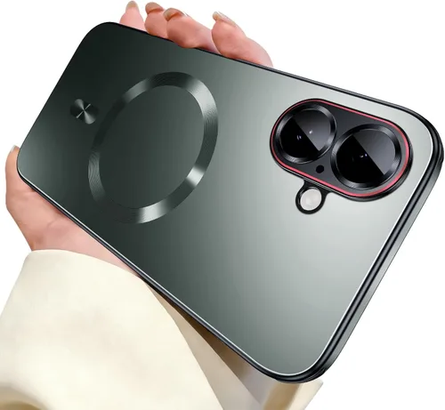 Vista 18 de Funda para iPhone 17, diseño delgado de alta resistencia compatible con MagSafe, fuerte protección magnética a prueba de golpes para pantalla y Negro