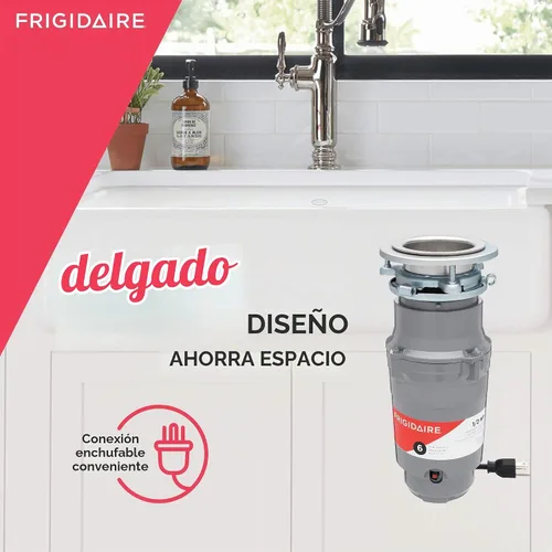Vista 4 de Frigidaire Triturador de Basura con Cable de 1/2 HP para Fregaderos de Cocina FF05DISPC1