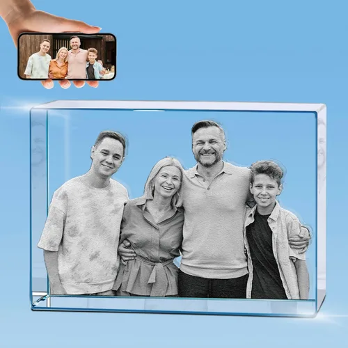 Vista 10 de HAN'S LASER Foto de cristal 3D, regalo personalizado con tu propia foto, regalo único para el día de la madre, regalo de cumpleaños para mujeres