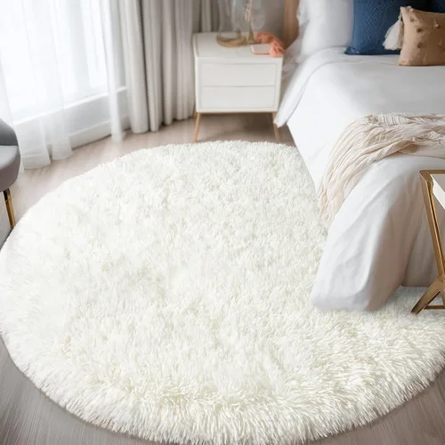 Vista 35 de Alfombras lanudas para dormitorio, sala de estar, dormitorio universitario, habitación de niños, decoración, alfombra suave y moderna