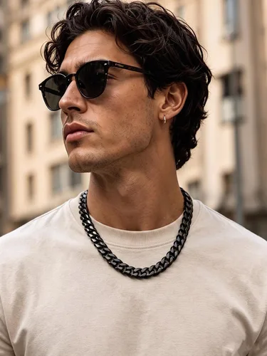 Vista 5 de ChainsPro Stainless Steel Mens Cuban Link Chains, Hip Hop Miami Necklace Negro