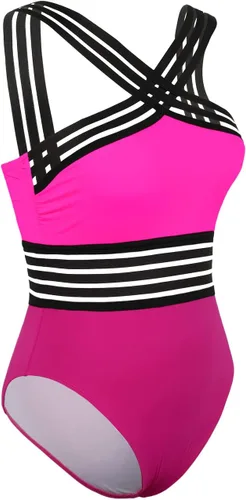 Vista 6 de Hilor - Trajes de baño de una pieza para mujer, diseño con parte delantera cruzada y calado, monokini