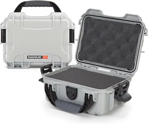 Vista 10 de NANUK 903 - Funda rígida con espuma, IP67, impermeable, resistente a los impactos para cámaras compactas y equipos pequeños, a prueba de polvo, 9.1