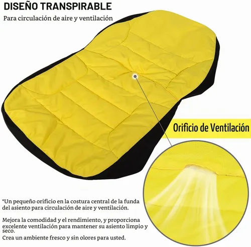 Vista 6 de Funda de Asiento Grande Acolchada con Respaldo de Asiento de Hasta 18'' de Alto Compatible con John Deere LP95233 para Tractor Utilitario Compacto
