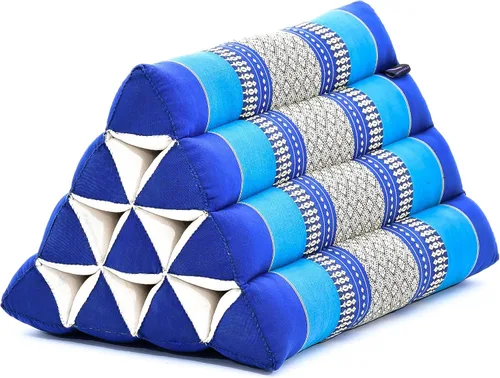 Vista 14 de Leewadee Cojín Thai Triangle – Cómodo respaldo para TV o lectura, almohada de cuña – Relleno natural ecológico Kapok 20 x 13 x 13 pulgadas, negro