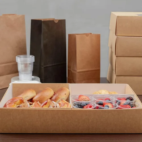 Vista 4 de Restaurantware Kraft Papel Rectángulo Pequeño Inserto, 10 Ct