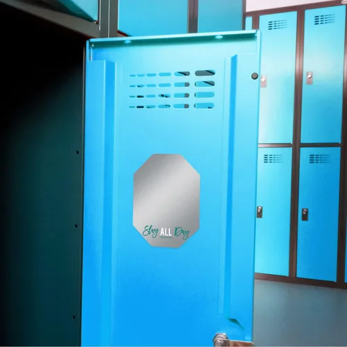 Vista 4 de Canopy Street Slay - Espejo magnético para todo el día, 5 x 7 pulgadas, inastillable, octágono, inspirador, accesorio para casillero escolar