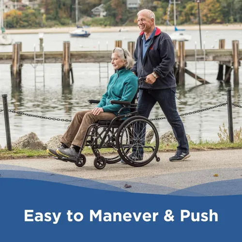 Vista 4 de Journey SoLite C2 Silla de ruedas ultraligera para adultos y personas mayores - Silla manual portátil plegable de 250 libras de capacidad - Marco