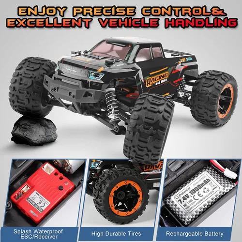 Vista 3 de HAIBOXING Coche de control remoto 16889, escala 1:16, 2.4 GHz, autos RC 4x4, camiones todoterreno, camión monstruo RC RTR a prueba de agua, 36 KM/H