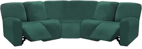 Vista 30 de ULTICOR Fundas de sofá reclinable seccional en forma de L de 7 piezas, fundas de terciopelo elásticas para sofá reclinable en forma de L, gruesas