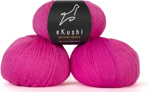 Vista 123 de 100% Hilo de Alpaca Baby para Tejer y Ganchillo - 1 Cono de Hilo Premium DK - Ligero, Hipoalergénico y Térmico Hecho en Perú - Ideal para Proyectos