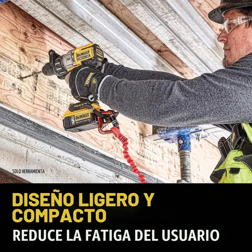 Vista 6 de DEWALT Taladro de martillo inalámbrico MAX XR de 20 V, sin escobillas, resistente de 1/2 pulgada, 3 velocidades, solo herramienta (DCD996B)