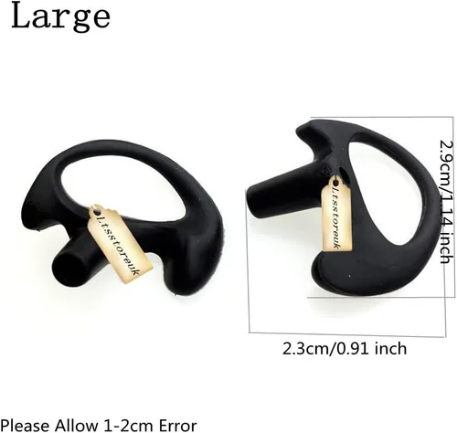 Vista 4 de Lsgoodcare 24 piezas de repuesto Earmold oreja izquierda para radio bidireccional tubo acústico auricular – Auriculares de silicona Walkie Talkie