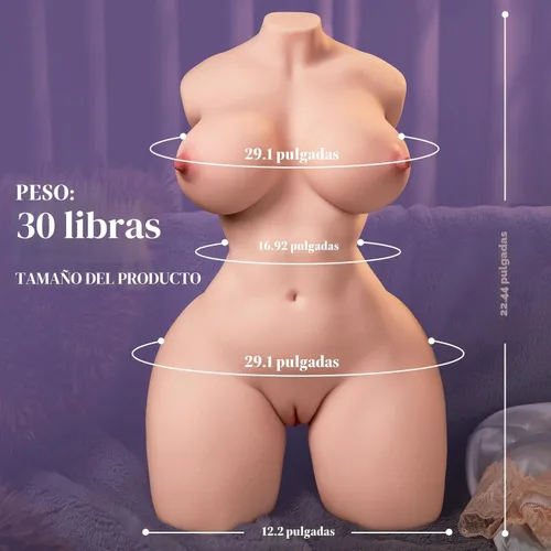 Vista 5 de Sexpower Muñeca sexual femenina realista de tamaño real de 30 libras, juguetes para adultos para hombres con enormes pechos de gelatina súper suaves