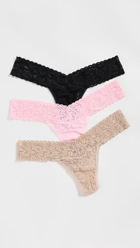 Vista 2 de hanky panky - Tangas originales de encaje Talla única 4-14 Ropa interior para mujer, lencería de encaje Paquete de 3 o 5