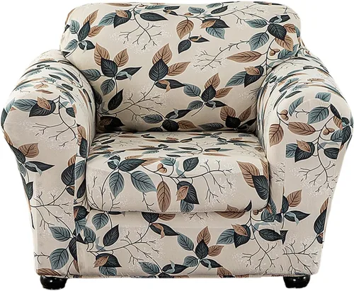 Vista 10 de Eco-Ancheng Fundas para silla, funda de sofá con funda de cojín de asiento separada con parte inferior elástica, 1 funda de asiento con brazos