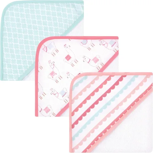Vista 33 de Hudson Baby Toallas unisex con capucha de algodón para bebé, alfabeto, talla única